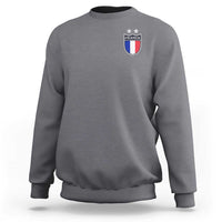 Vintage France Football Crest Two Stars French Flag Sweatshirt