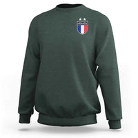 Vintage France Football Crest Two Stars French Flag Sweatshirt