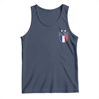 Vintage France Football Crest Two Stars French Flag Tank Top
