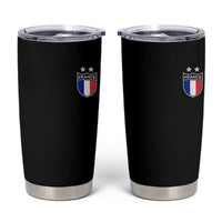 Vintage France Football Crest Two Stars French Flag Tumbler Cup