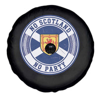 No Scotland No Party Spare Tire Cover Scottish Lion Rampant Crest Vintage Saltire Flag