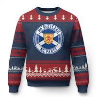 No Scotland No Party Ugly Christmas Sweater Scottish Lion Rampant Crest Vintage Saltire Flag