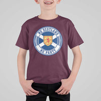 No Scotland No Party T Shirt For Kid Scottish Lion Rampant Crest Vintage Saltire Flag