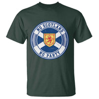 No Scotland No Party T Shirt Scottish Lion Rampant Crest Vintage Saltire Flag