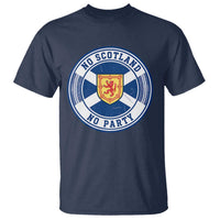 No Scotland No Party T Shirt Scottish Lion Rampant Crest Vintage Saltire Flag