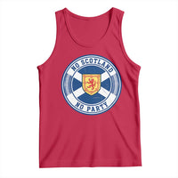 No Scotland No Party Tank Top Scottish Lion Rampant Crest Vintage Saltire Flag