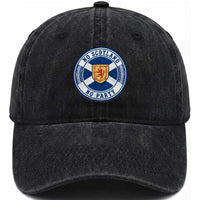 No Scotland No Party Washed Cotton Baseball Cap Scottish Lion Rampant Crest Vintage Saltire Flag
