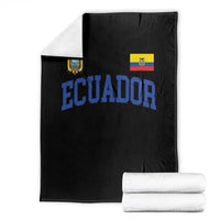 Ecuador Vintage Throwback Soccer Jersey Style Throw Blanket Ecuadorian Hispanic Heritage