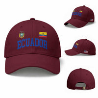 Ecuador Vintage Throwback Soccer Jersey Style Baseball Cap Ecuadorian Hispanic Heritage