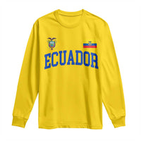 Ecuador Vintage Throwback Soccer Jersey Style Long Sleeve Shirt Ecuadorian Hispanic Heritage