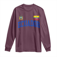 Ecuador Vintage Throwback Soccer Jersey Style Long Sleeve Shirt Ecuadorian Hispanic Heritage