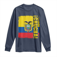 Chucha Funny Ecuadorian Slang Vintage Ecuador Flag Long Sleeve Shirt