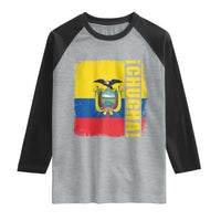 Chucha Funny Ecuadorian Slang Vintage Ecuador Flag Raglan Shirt