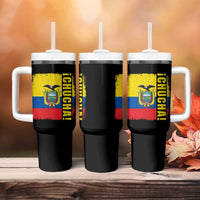 Chucha Funny Ecuadorian Slang Vintage Ecuador Flag Tumbler With Handle