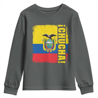 Chucha Funny Ecuadorian Slang Vintage Ecuador Flag Youth Sweatshirt