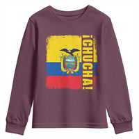 Chucha Funny Ecuadorian Slang Vintage Ecuador Flag Youth Sweatshirt