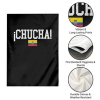 Chucha Funny Ecuadorian Slang Ecuador Flag Latino Saying Garden Flag