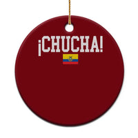 Chucha Funny Ecuadorian Slang Ecuador Flag Latino Saying Ceramic Ornament