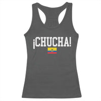 Chucha Funny Ecuadorian Slang Ecuador Flag Latino Saying Racerback Tank Top
