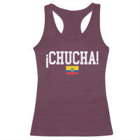 Chucha Funny Ecuadorian Slang Ecuador Flag Latino Saying Racerback Tank Top