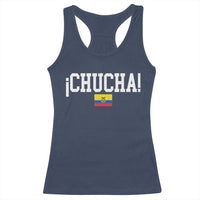 Chucha Funny Ecuadorian Slang Ecuador Flag Latino Saying Racerback Tank Top
