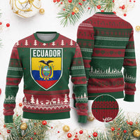 Ecuador Vintage Soccer Crest Escudo Ecuadorian Coat of Arms Ugly Christmas Sweater