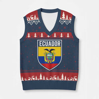 Ecuador Vintage Soccer Crest Escudo Ecuadorian Coat of Arms V-Neck Knit Sweater Vest