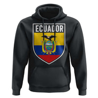 Ecuador Vintage Soccer Crest Escudo Ecuadorian Coat of Arms Hoodie