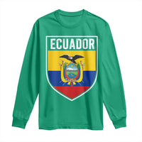 Ecuador Vintage Soccer Crest Escudo Ecuadorian Coat of Arms Long Sleeve Shirt