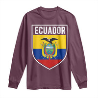 Ecuador Vintage Soccer Crest Escudo Ecuadorian Coat of Arms Long Sleeve Shirt