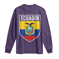 Ecuador Vintage Soccer Crest Escudo Ecuadorian Coat of Arms Long Sleeve Shirt