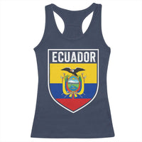 Ecuador Vintage Soccer Crest Escudo Ecuadorian Coat of Arms Racerback Tank Top
