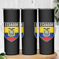 Ecuador Vintage Soccer Crest Escudo Ecuadorian Coat of Arms Skinny Tumbler