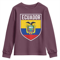Ecuador Vintage Soccer Crest Escudo Ecuadorian Coat of Arms Youth Sweatshirt