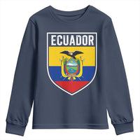 Ecuador Vintage Soccer Crest Escudo Ecuadorian Coat of Arms Youth Sweatshirt