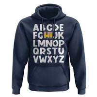 Funny Pre K Kindergarten Hoodie Hi Alphabet Back To School Teachers Pencil - Wonder Print Shop