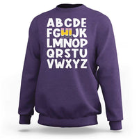 Funny Pre K Kindergarten Sweatshirt Hi Alphabet Back To School Teachers Pencil - Wonder Print Shop