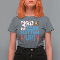 Back To School Baseball T Shirt For Women 3RD Grade Batter Up Glove Bat Ball - Wonder Print Shop