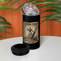 Shaka Zulu 4 in 1 Can Cooler Tumbler King of Zulu Kingdom Indigenous African Tribe