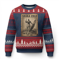 Shaka Zulu Ugly Christmas Sweater King of Zulu Kingdom Indigenous African Tribe