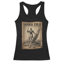 Shaka Zulu Racerback Tank Top King of Zulu Kingdom Indigenous African Tribe