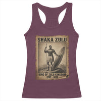 Shaka Zulu Racerback Tank Top King of Zulu Kingdom Indigenous African Tribe