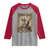 Shaka Zulu Raglan Shirt King of Zulu Kingdom Indigenous African Tribe