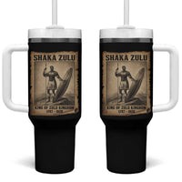Shaka Zulu Tumbler With Handle King of Zulu Kingdom Indigenous African Tribe