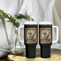 Shaka Zulu Tumbler With Handle King of Zulu Kingdom Indigenous African Tribe
