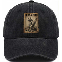 Shaka Zulu Washed Cotton Baseball Cap King of Zulu Kingdom Indigenous African Tribe