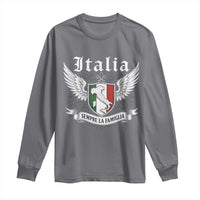 Italy Italia Sempre La Famiglia Long Sleeve Shirt Family Is Everything Italian Saying - Wonder Print Shop