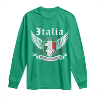 Italy Italia Sempre La Famiglia Long Sleeve Shirt Family Is Everything Italian Saying - Wonder Print Shop