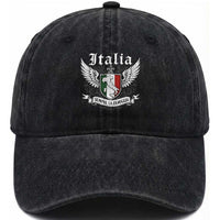 Italy Italia Sempre La Famiglia Washed Cotton Baseball Cap Family Is Everything Italian Saying