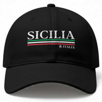 Sicily Sicilian Italian Flag Souvenirs Medusa Baseball Cap